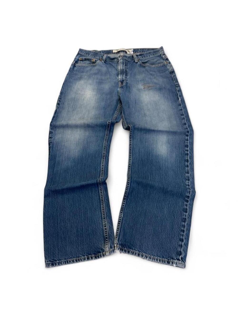 Y2K 2000s Faded Relaxed Fit Baggy Cotton Jeans